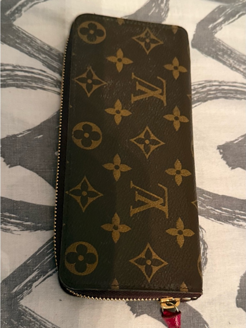 Louis Vuitton Monogram Canvas Zip Around Wallet in Brown and Gold - Picture 3 of 6